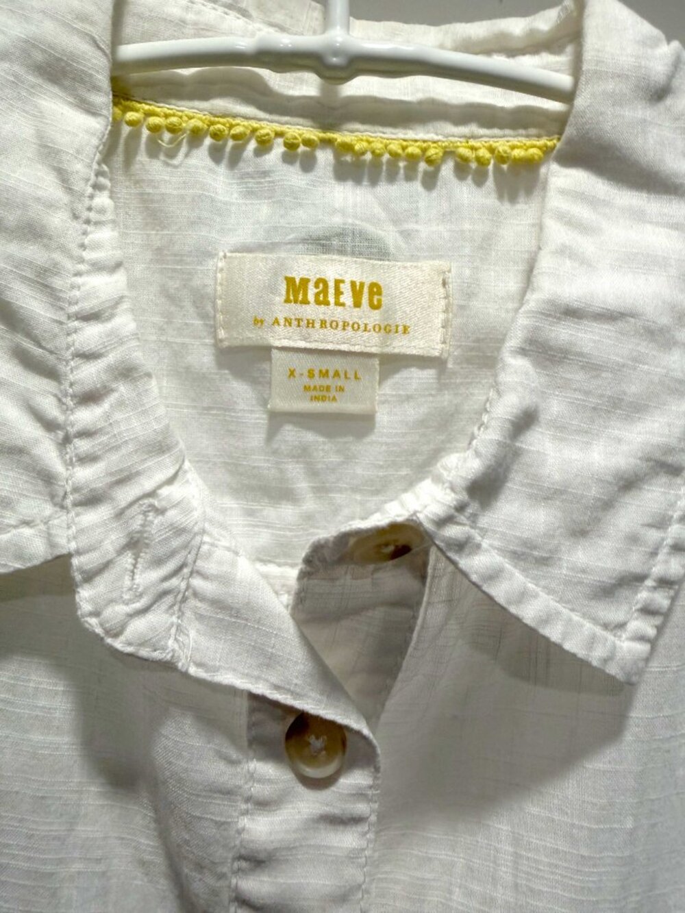 Maeve Anthropologie Embroidered Lemon Shirt - XS - Picture 5 of 5